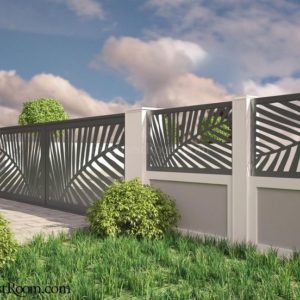 BEAUTIFUL MATCHING GATE AND BOUNDARY WALL DESIGN