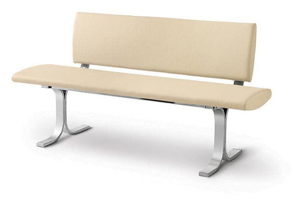 CUSHIONED METAL SOFA